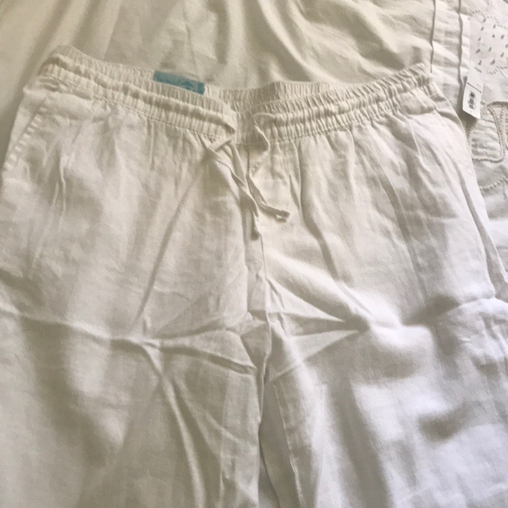 Old navy white linen pants